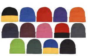 4243 Roll Up Cuff Arcylic Beanie