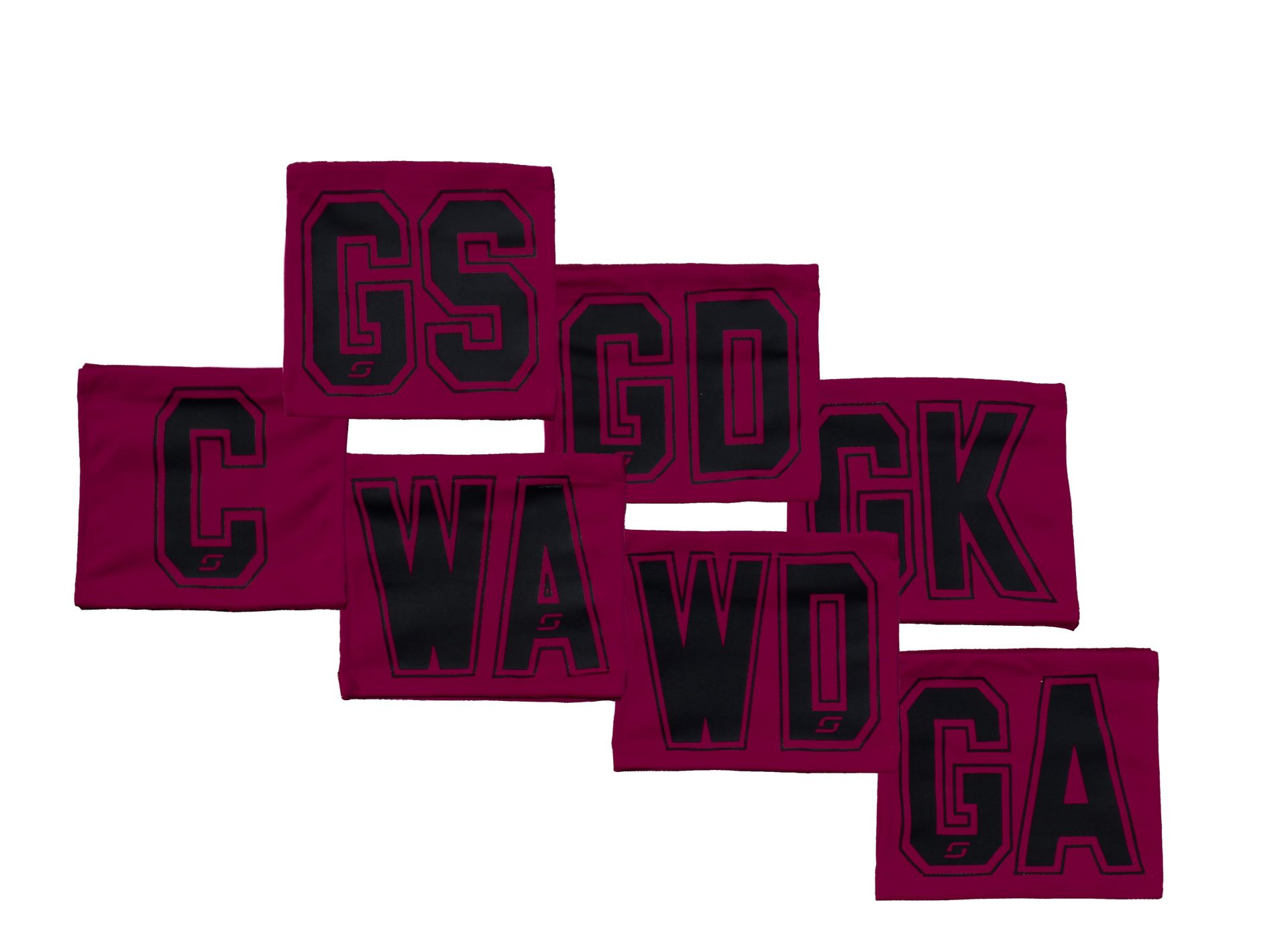 7-A-Side Stadium Velcro Netball Bibs - Claret/Black 7-A-Side Stadium Velcro Netball Bibs - Claret/Black