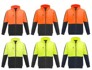 ZT485 Syzmik Unisex Hi Vis Full Zip Hoodie