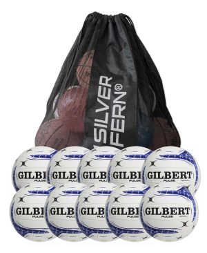 10 x PULSE NETBALL Balls Sizes: 5 +<font color="red">FREE</font> MESH BALL CARRY BAG PULSE NETBALL