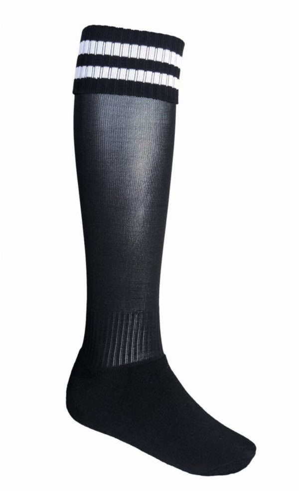 SC1105 - Football Socks Black Sock with 2 White Bars
