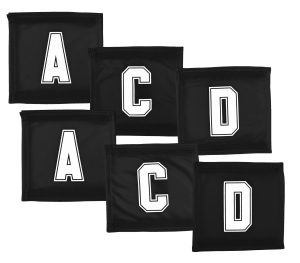Velcro Netball Bib Set - Black/White