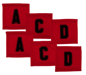 Velcro Netball Bibs - Red/Black