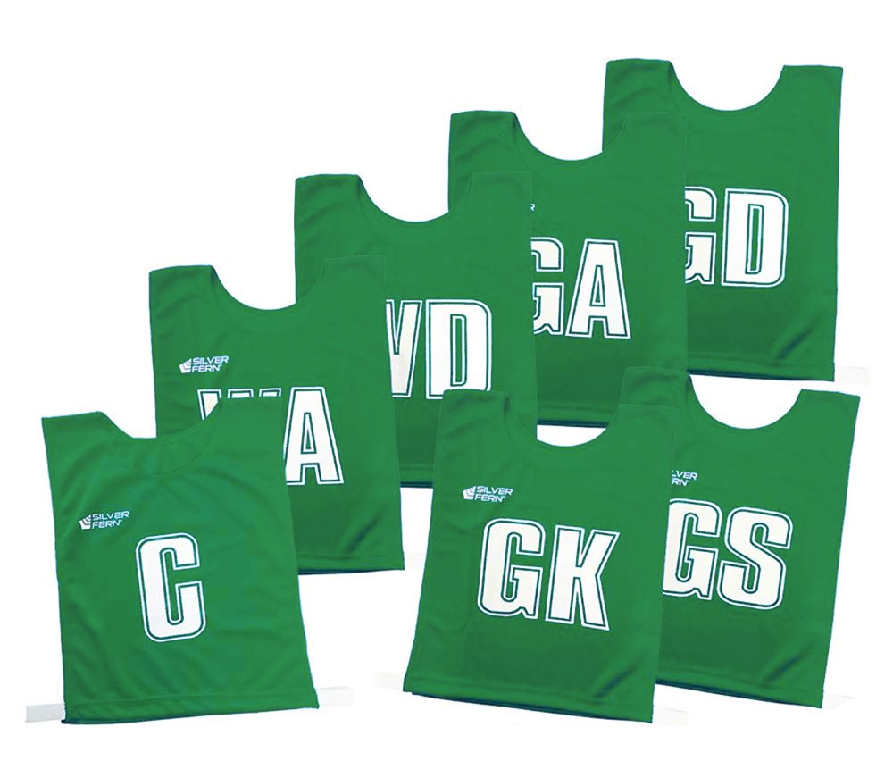 7 A-SIDE ELASTIC NETBALL BIBS SET (SENIOR) - Green/White 7 A-SIDE ELASTIC NETBALL BIBS SET (SENIOR) - Green/White