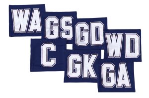 Velcro Netball Bib Set - Navy/White