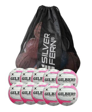 10x SPECTRA T500 NETBALL Balls Size: 4 + FREE MESH BALL CARRY BAG 10x SPECTRA T500 NETBALL Balls