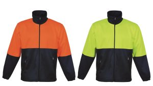 SJ1237 Unisex Adults Hi-Vis Full Zip Fleece
