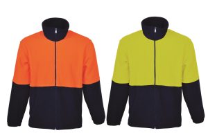 SJ1238 Unisex Adults Hi-Vis Full Zip Polar Fleece