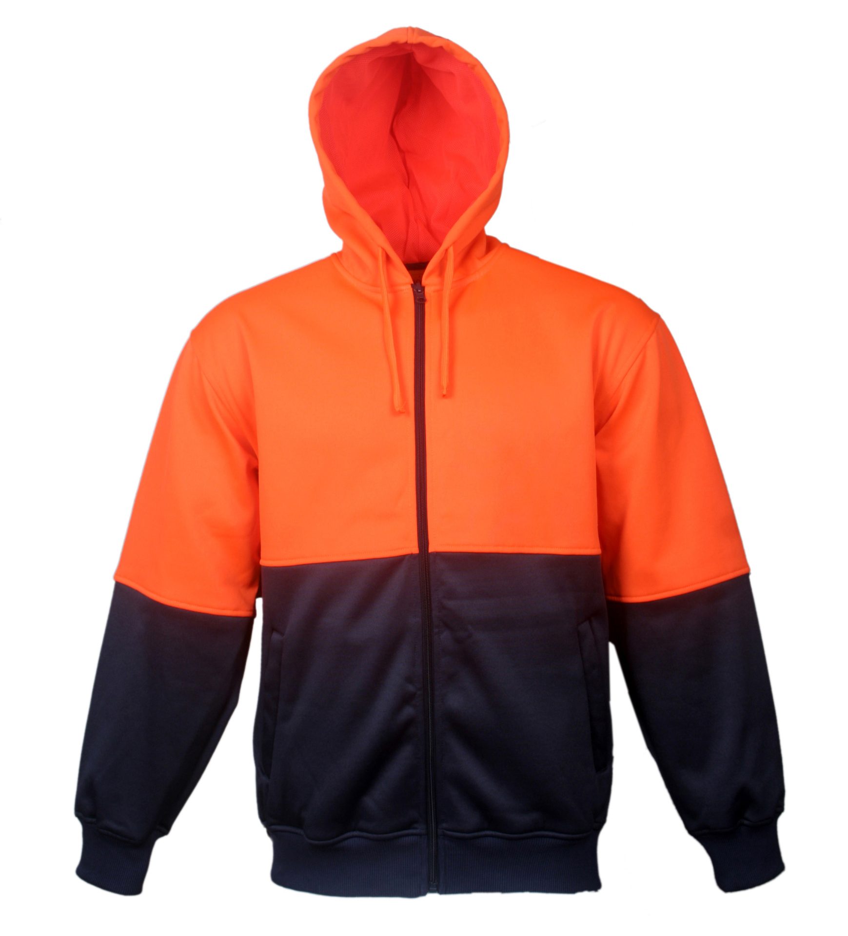 SJ1104 Unisex Adults Hi-Vis Full Zip Hoodie SJ1104 Unisex Adults Hi-Vis Full Zip Hoodie Orange