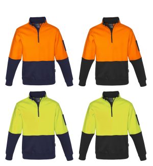 ZT476 Unisex Hi Vis 1/2 Zip Pullover
