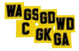 Velcro Netball Bib Set - Yellow/Black
