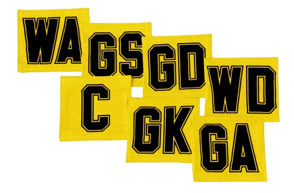 Velcro Netball Bib Set - Yellow/Black