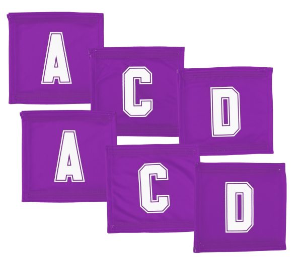 Velcro Netball Bib Set - Purple/White