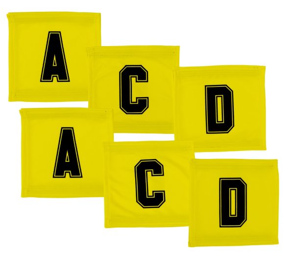 6 A-Side Velcro Netball Bib Set - Yellow/Black