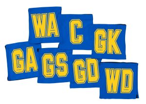 7 A-Side Lotto Velcro Netball Bibs - Royal/Gold Lotto Velcro Netball Bibs - Royal/Gold