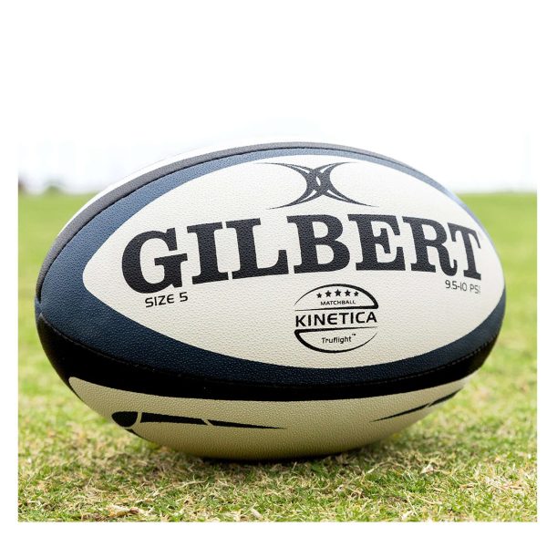 10 X Gilbert Kinetica Match Rugby Balls - Size 5 + Free MESH BALL CARRY ...