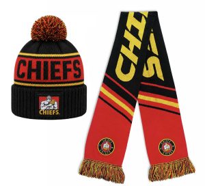 Chiefs Striker Beanie & Velocity Scarf Set