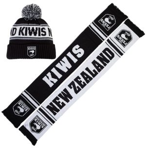 New Zealand Kiwis Striker Beanie + Jaquard Scarf