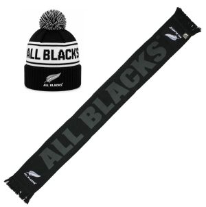 All Blacks Striker Beanie & Blackout Scarf