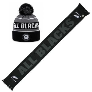 All Blacks Tundra Beanie & Blackout Scarf
