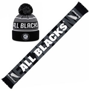 All Blacks Tundra Beanie & Wordmark Scarf