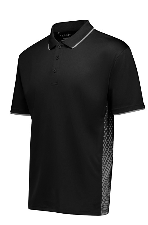 ZH165 Mens Spark Short Sleeve Polo ZH165 Mens Spark Short Sleeve Polo Black Charcoal