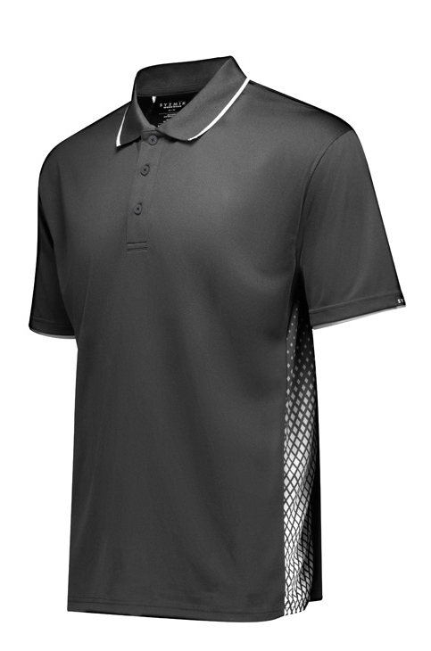 ZH165 Mens Spark Short Sleeve Polo ZH165 Mens Spark Short Sleeve Polo Charcoal white