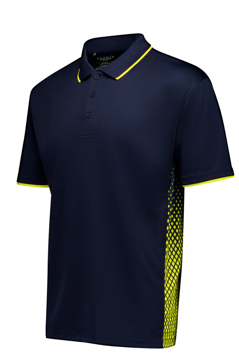ZH165 Mens Spark Short Sleeve Polo ZH165 Mens Spark Short Sleeve Polo navy yellow