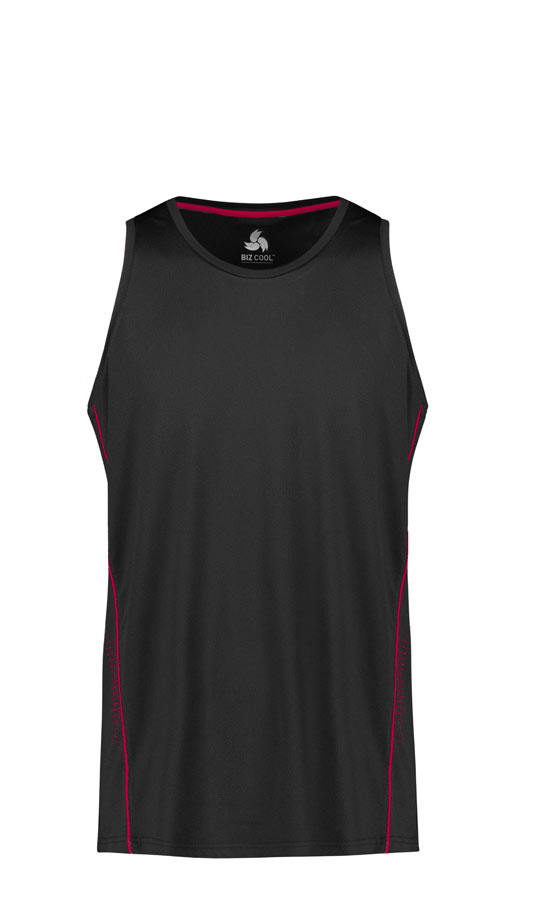 SG319M Balance Mens Singlet SG319M Balance Mens Singlet Black Red