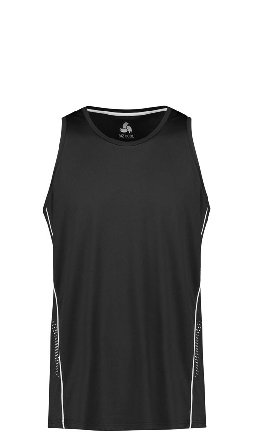 SG319M Balance Mens Singlet SG319M Balance Mens Singlet Black White