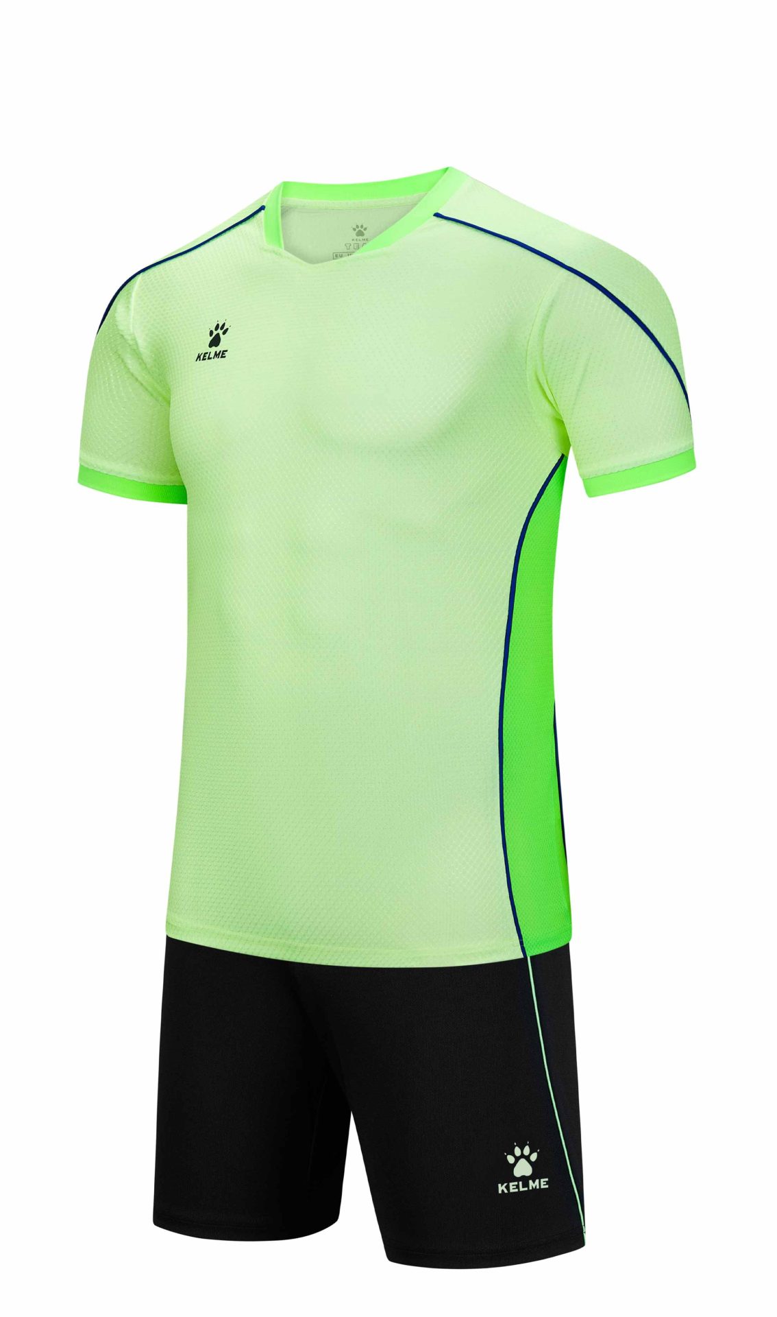 Kelme Adults Short Sleeve Football Set 8651ZB12490 Kelme Adults Short Sleeve Football Set Neon Green