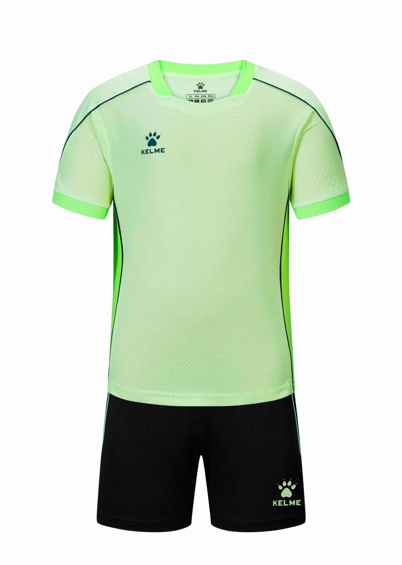 Kelme Kids Short Sleeve Football Set Kelme Kids Short Sleeve Football Set Neon Green