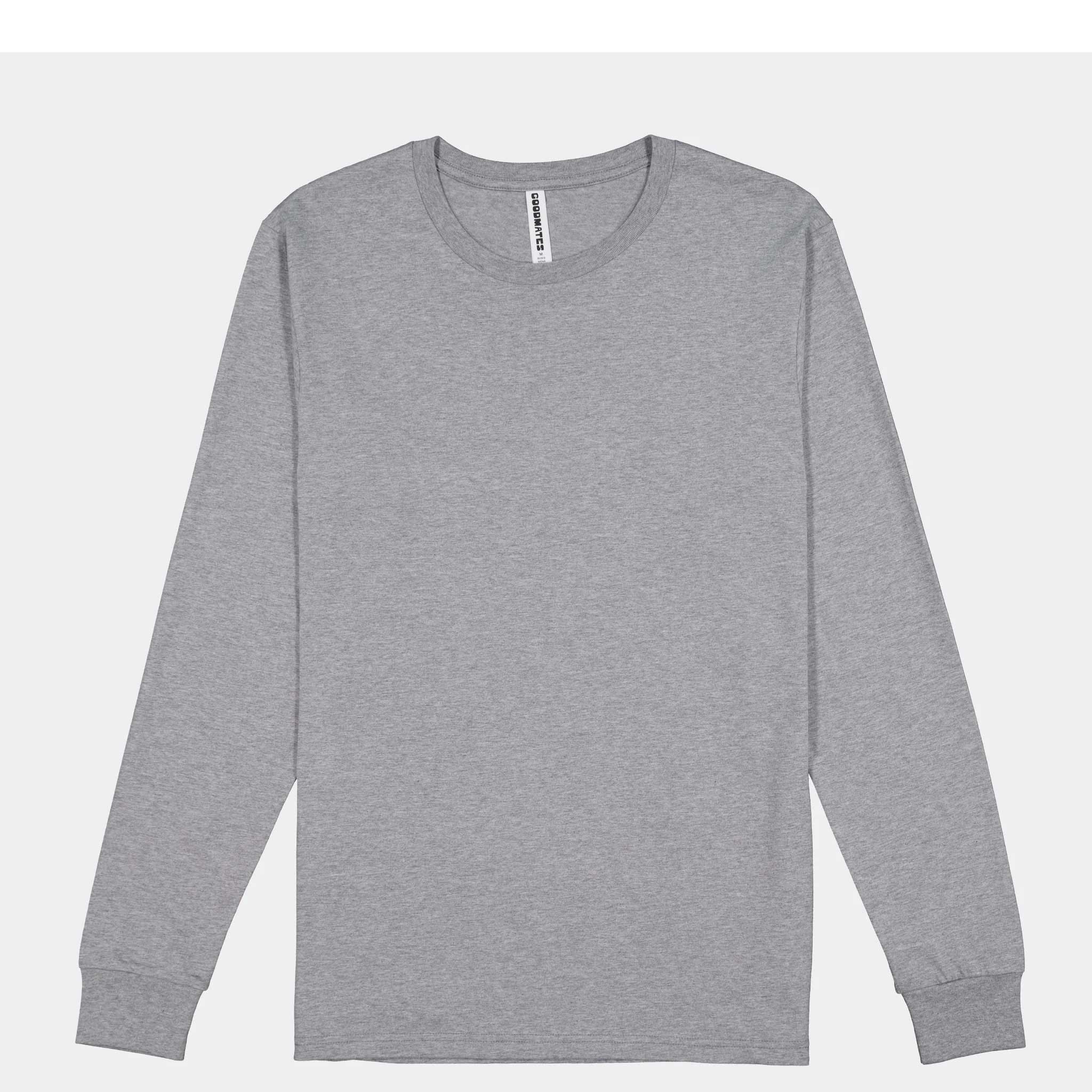 Basis Mens Long Sleeve Tee Basis Mens Long Sleeve Tee Grey Marle