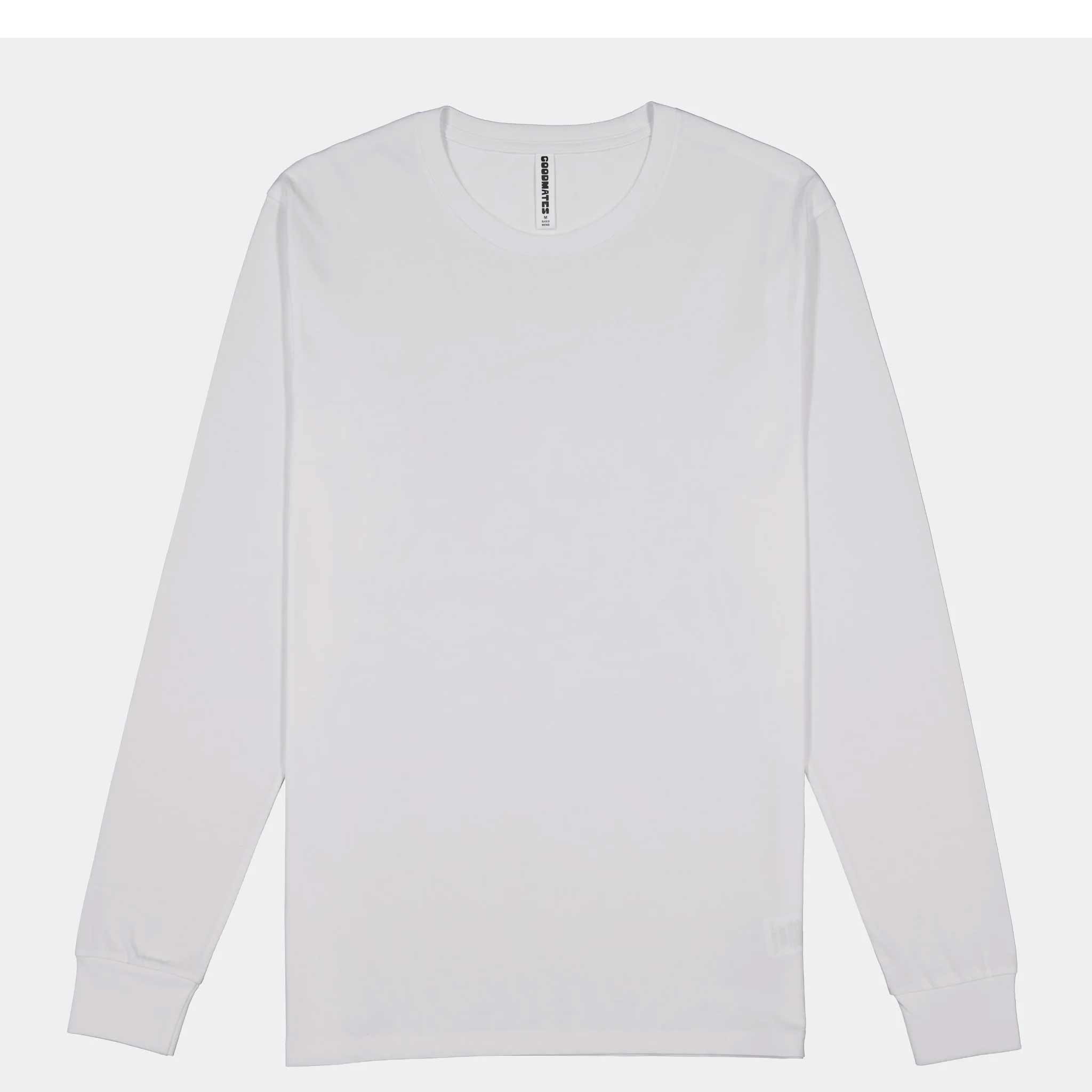 Basis Mens Long Sleeve Tee Basis Mens Long Sleeve Tee White