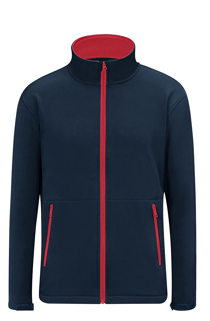 CJ2608 Adults Contrast Softshell Jacket Contrast Softshell Jacket Navy Red