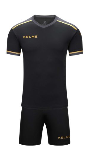 7451ZB1793 Kelme Adults Football Kit Black Gold