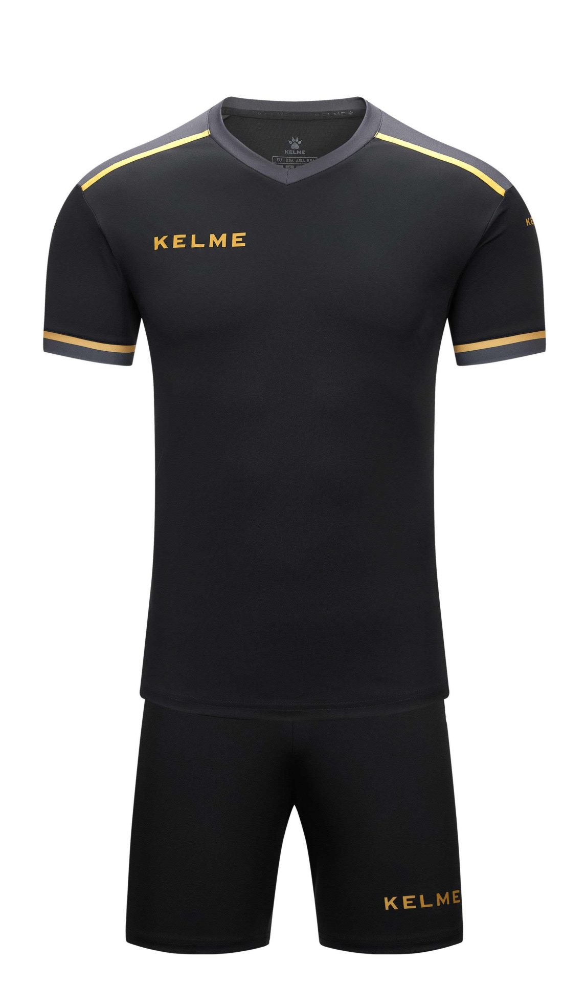 Kelme Adults Football Kit - Munich 7451ZB1793 Kelme Adults Football Kit Black Gold