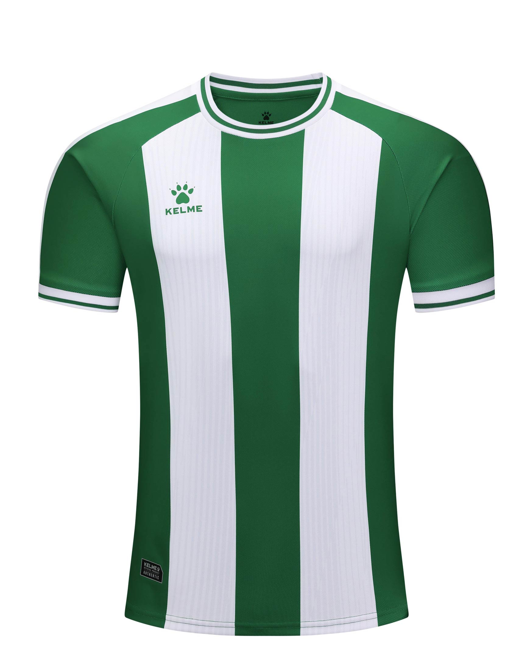 Kelme Adults Short Sleeve Football Shirt - Athens 7451ZB1795 Kelme Adults Short Sleeve Football Shirt Green White