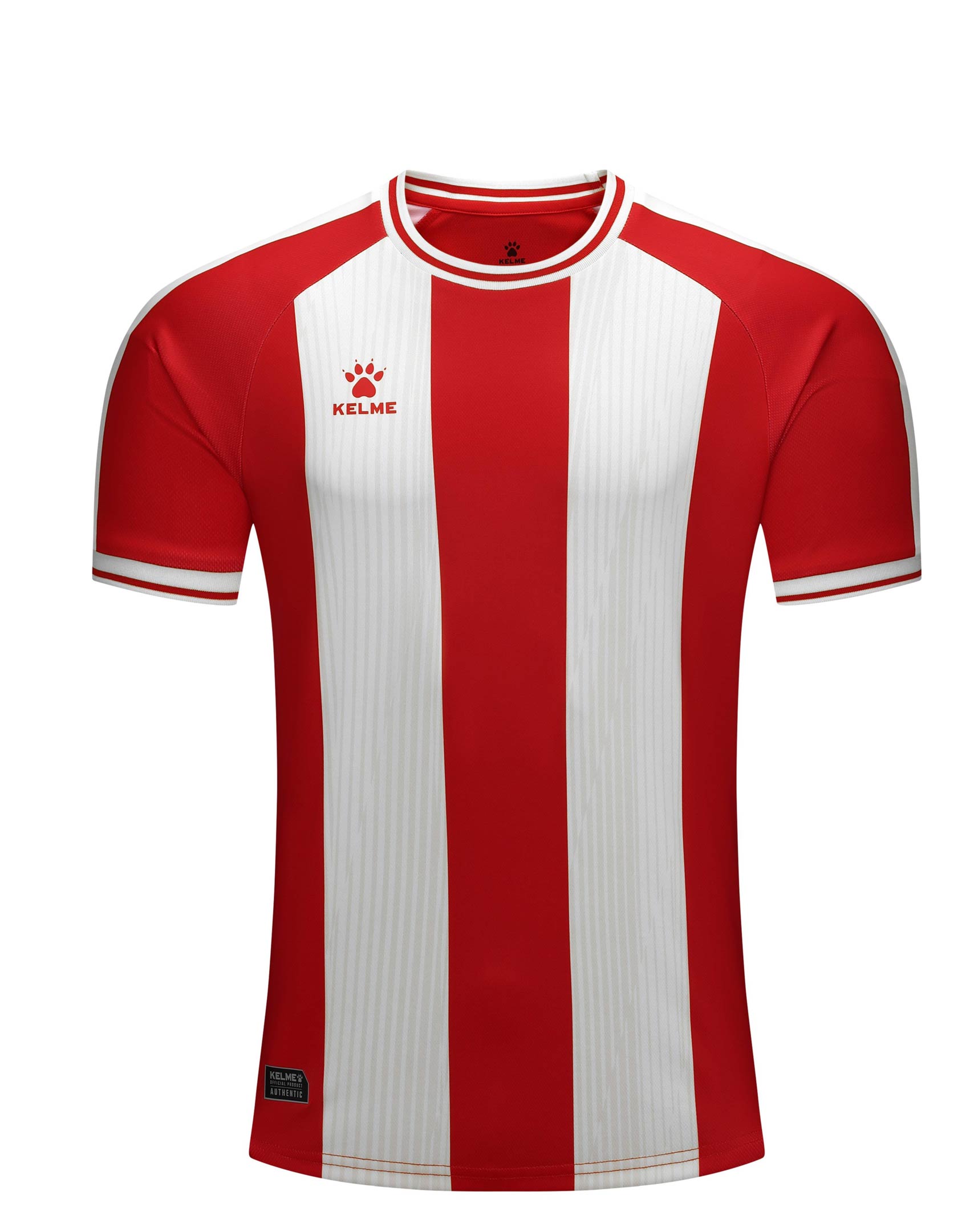 Kelme Adults Short Sleeve Football Shirt - Athens 7451ZB1795 Kelme Adults Short Sleeve Football Shirt Red White