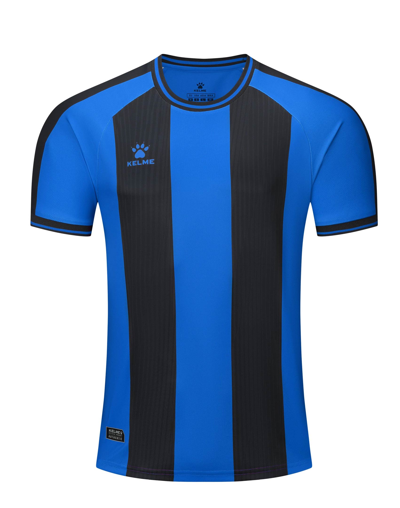 Kelme Adults Short Sleeve Football Shirt - Athens 7451ZB1795 Kelme Adults Short Sleeve Football Shirt Royal Black
