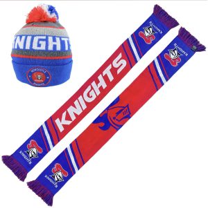 Knights NRL Tundra Beanie & Velocity Scarf Set Knights NRL Tundra Beanie & Velocity Scarf Set