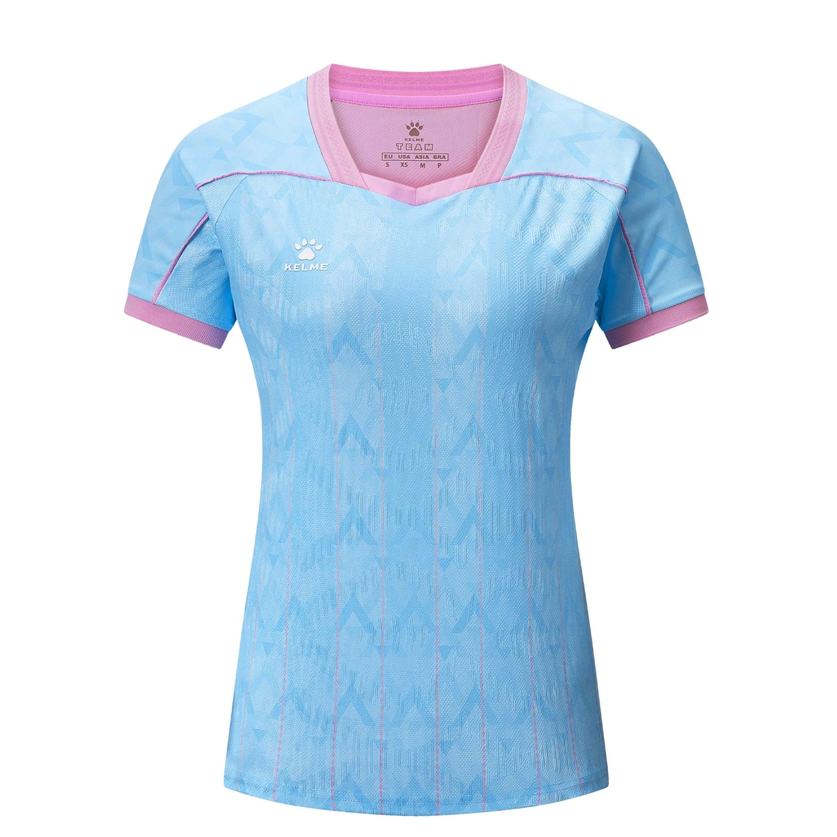 Kelme Women's Short Sleeve Football Shirt - Fiorentina 8651ZB23511 Kelme Women's Short Sleeve Football Shirt Light Blue